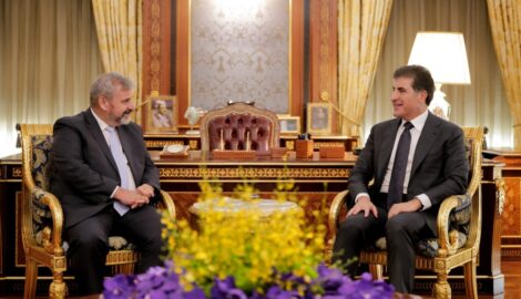 Präsident Nechirvan Barzani trifft den neuen EU-Botschafter im Irak