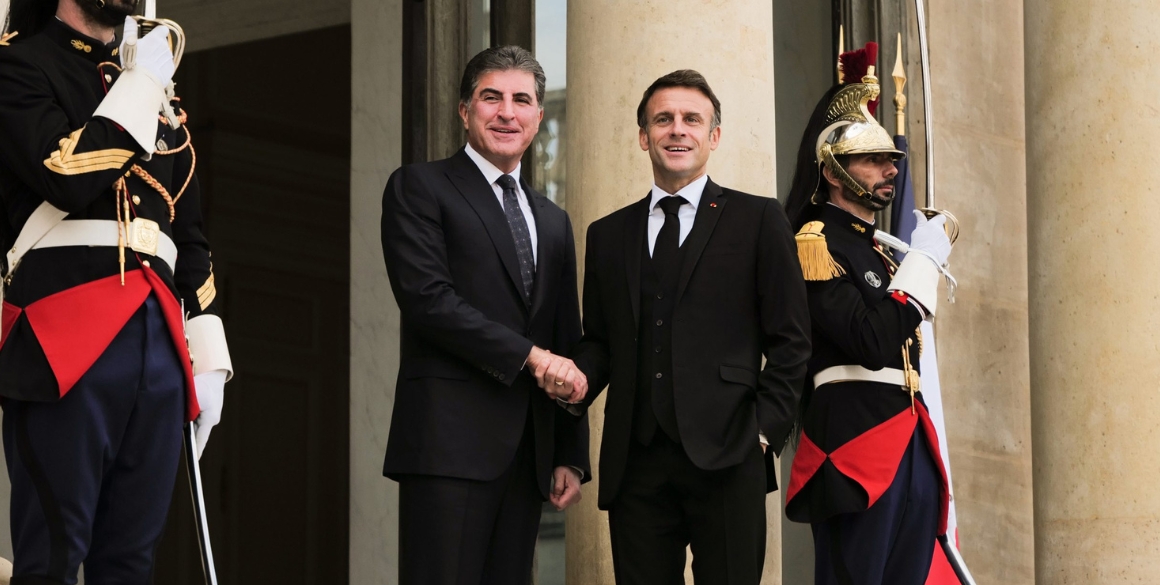 Präsident Barzani trifft Präsident Macron in Paris