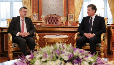 Präsident Barzani trifft Volker Perthes von der UN Mission im Irak