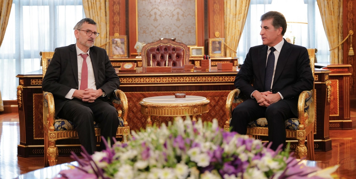 Präsident Barzani trifft Volker Perthes von der UN Mission im Irak