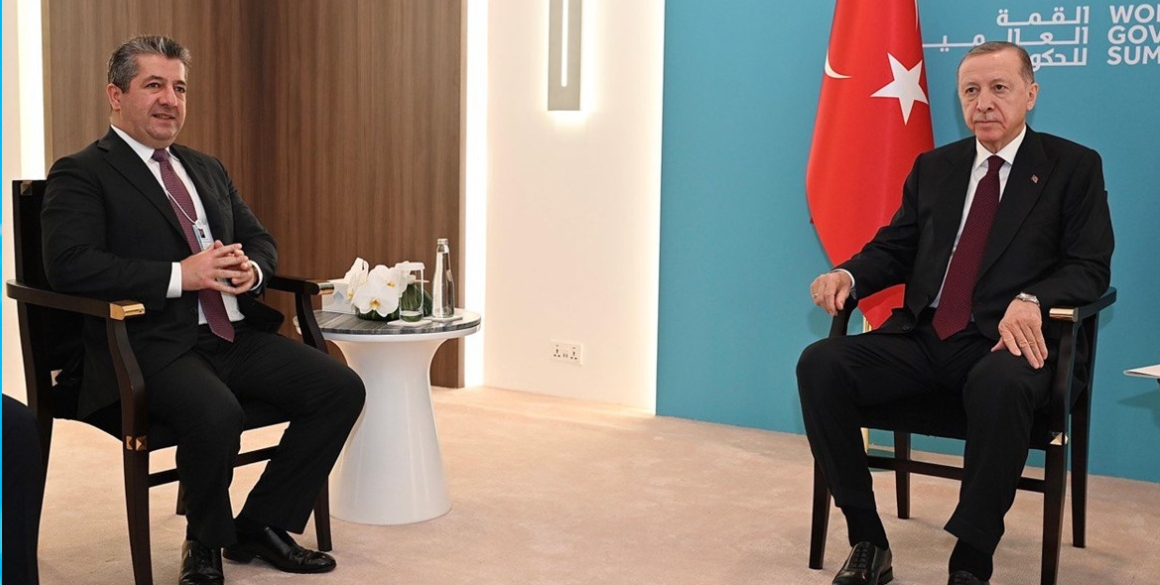 Prime Minister Barzani and Turkish President Meet in Dubai