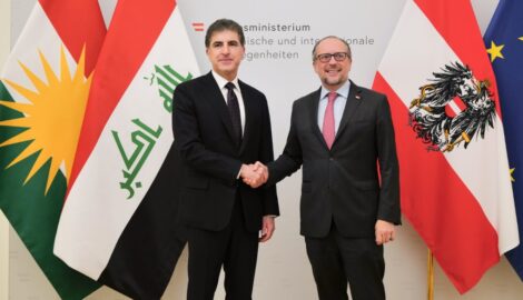 Österreichischer Außenminister Schallenberg empfängt Präsident Barzani in Wien