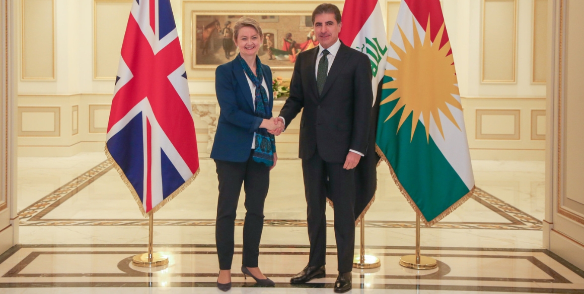 Präsident Barzani trifft britische Innenministerin Yvette Cooper