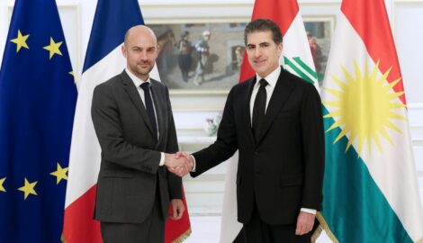 Präsident Barzani trifft Frankreichs Außenminister